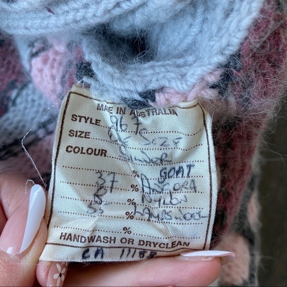 PURL One Hand Knitted Lambswool Angora Sweater Women's One Size (S-M) Australia - Picture 5 of 8